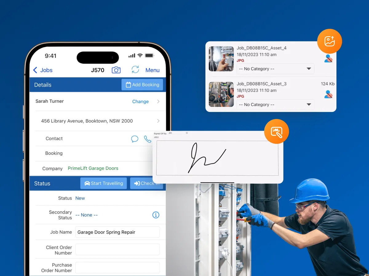 Visual representation of signing and capturing signatures.